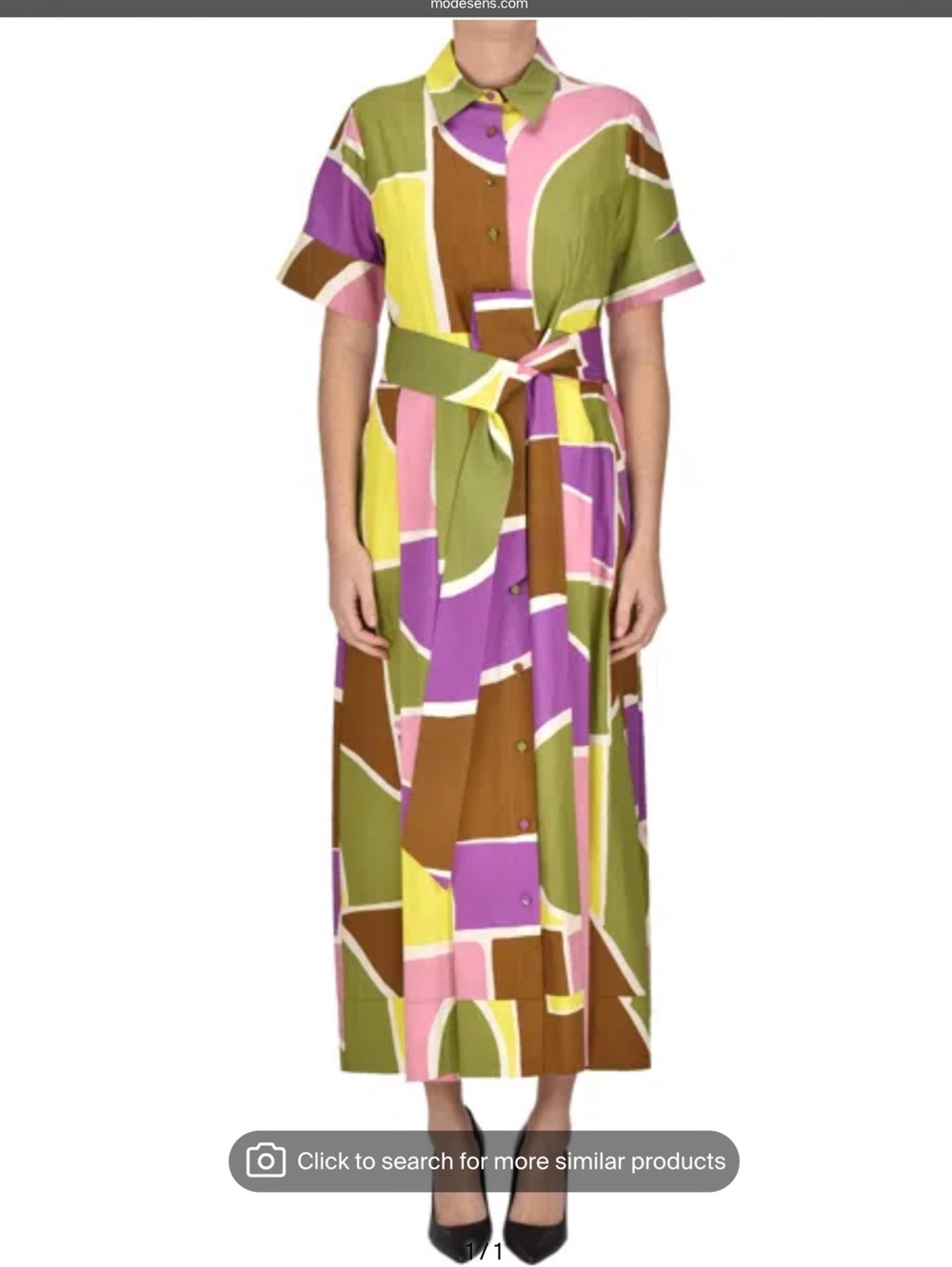 Malva Mi multi color 100%cotton Italian maxi dress